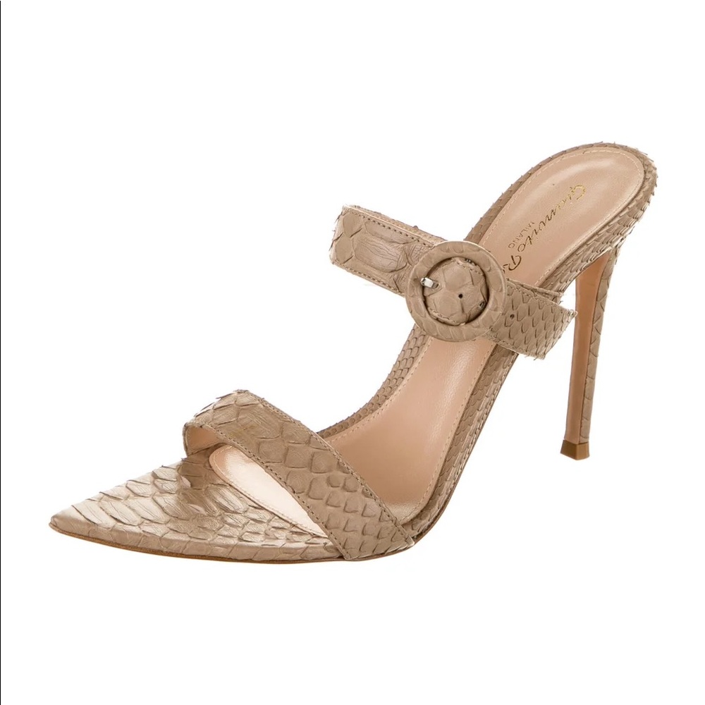 Gianvito Rossi Python Mules - image 1